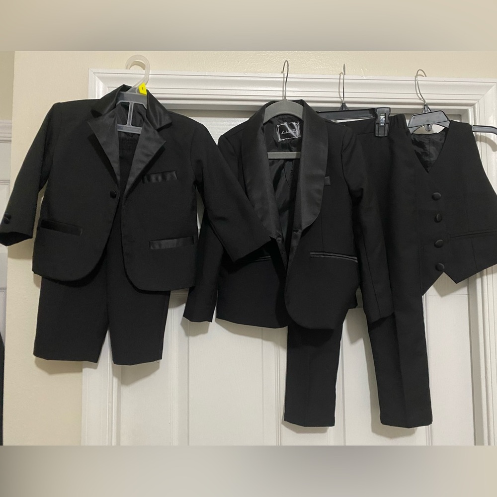 Two boys tuxedos. Size 2T and 5 years.